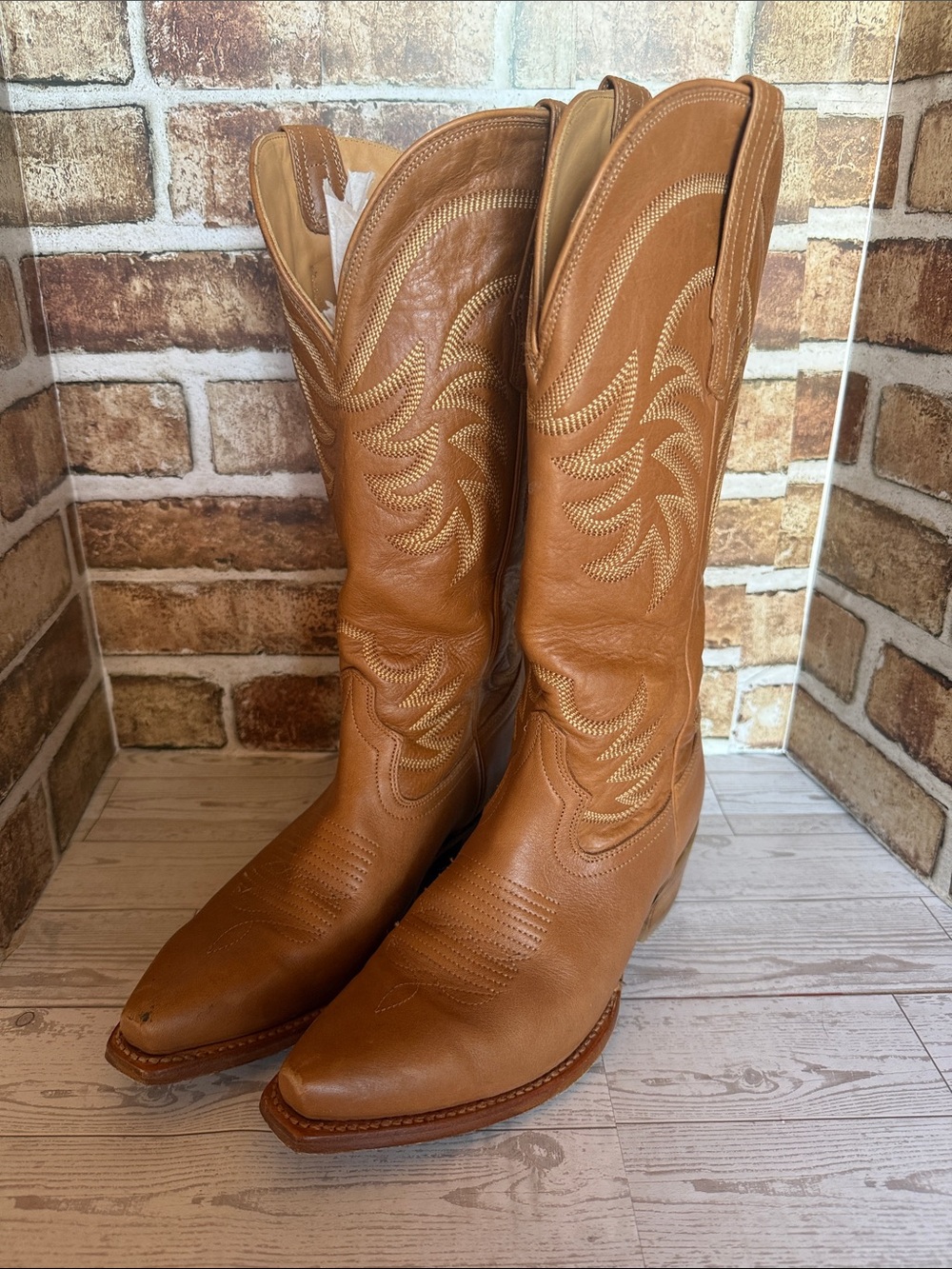 Tecovas caramel annie Leather Western Heeled Boots